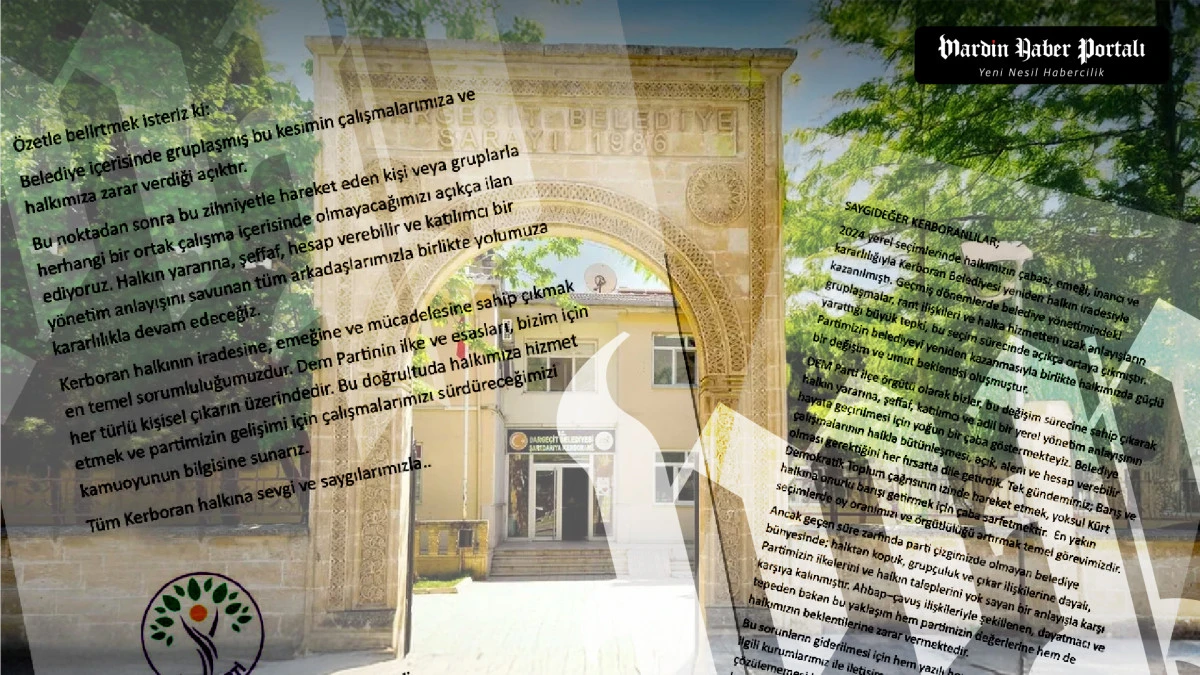 DEM Parti Darge&ccedil;it İl&ccedil;e Teşkilatı&rsquo;ndan DEM Partili Belediyeye &ldquo;Rant&rdquo; Eleştirisi