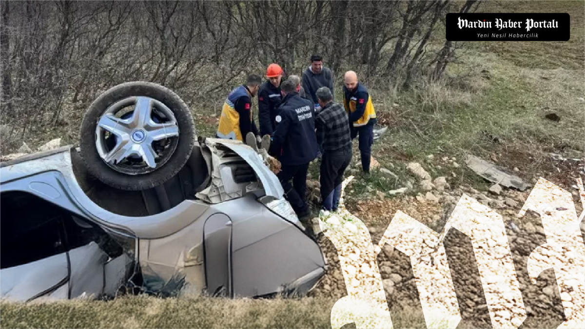 Mardin Ömerli’de Otomobil Devrildi: 3 Kişi Yaralandı