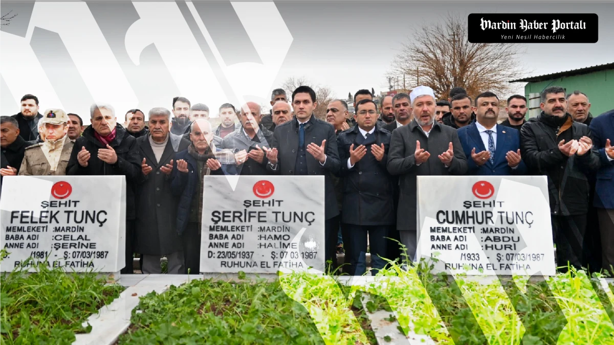 Nusaybin&rsquo;de PKK&rsquo;nın Katlettiği 8 Kişi 39 Yıl Sonra Mezarı Başında Anıldı